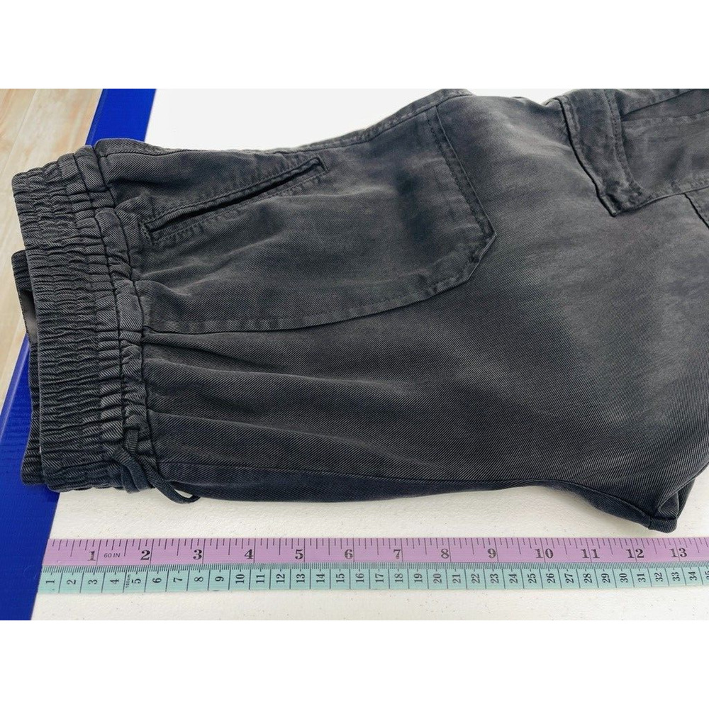 NWT H&M Cargo High Rise Pull On Pant Womens 6 Gray Stone Wash Lyocell Relaxed - Picture 11 of 11